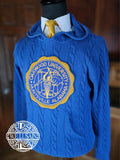 OU Cable Hoodie (Blue)