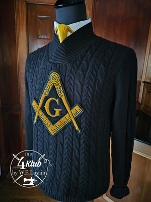 Masonic Black Cable Knit - 1