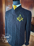 Masonic Black Cable Knit - 2